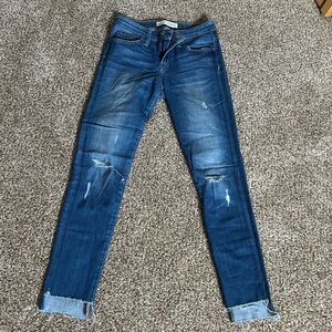 Flying Monkey Dark Blue Distressed Skinny Jeans